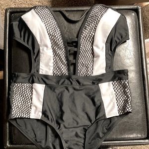 Black and white One piece swimsuit